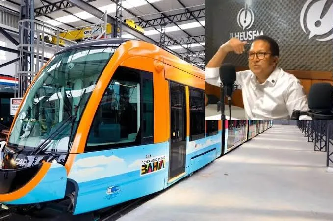 Augusto propõe construção de linha VLT ligando Itabuna e Ilhéus || Foto Joá Souza/GovBA e Reprodução