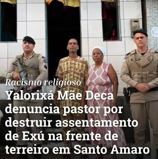 Denúncia de racismo religioso foi denunciado em Santo Amaro || Reprodução